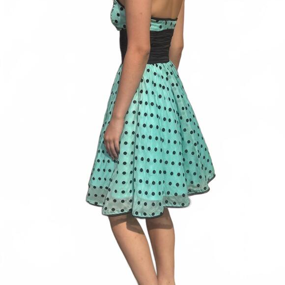 betsey johnson blue polka dot dress Light Blue Ruched V-Neck Short Dress